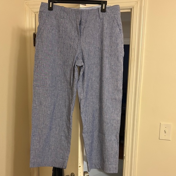 Vineyard Vines linen cropped pants.  Size 10 - Picture 1 of 6